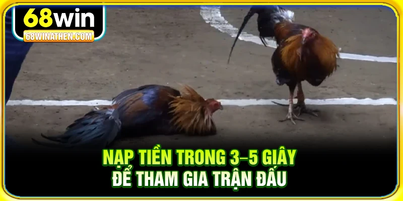 Nạp tiền trong 3&ndash;5 gi&acirc;y để tham gia trận đấu&nbsp;